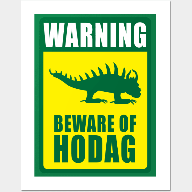 Warning Beware of Hodag Packers Colors Wall Art by BlueSkyTheory